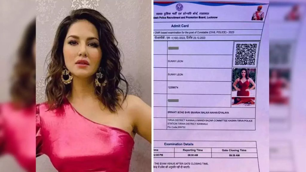 Sunny Leone Viral Admission Card