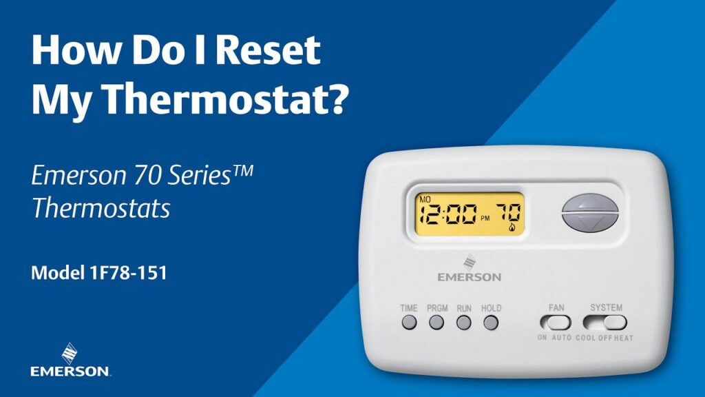 Emerson Thermostat Reset