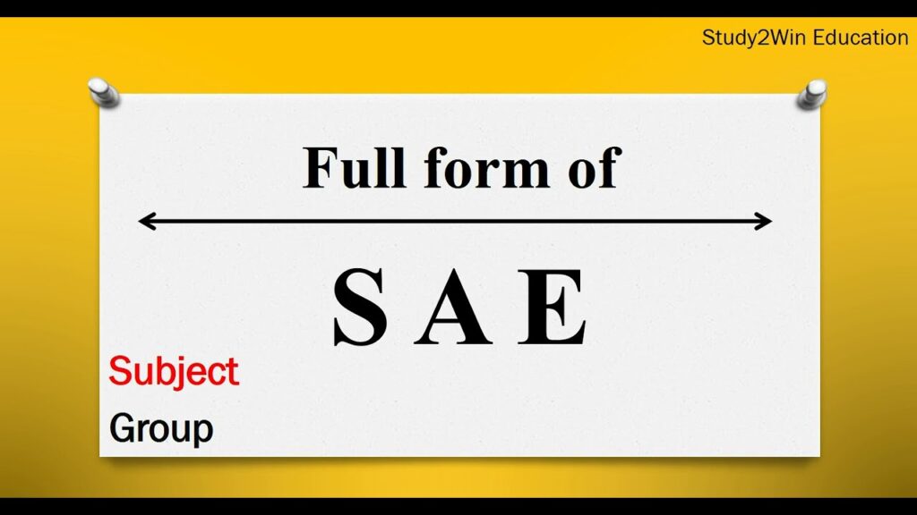 SAE Full Form